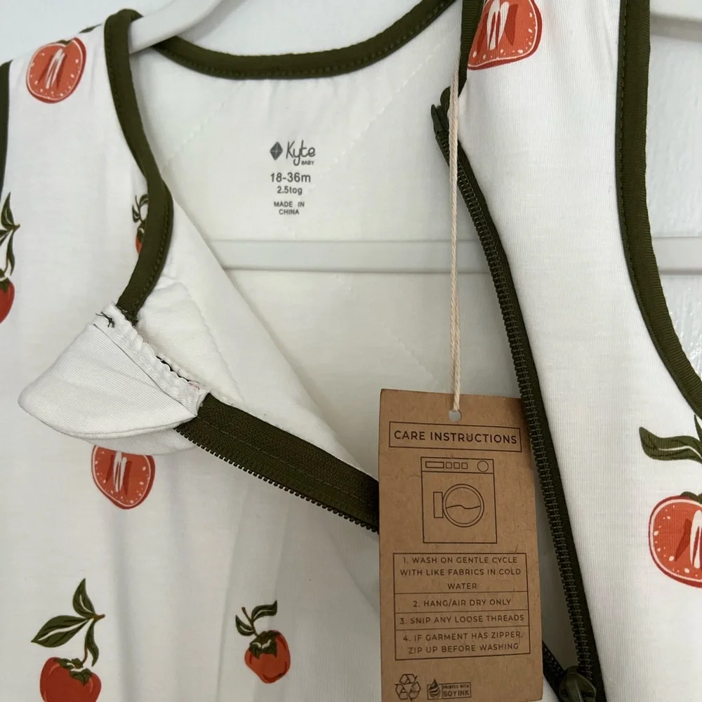 Kyte Baby Sleep Bag Tog 2.5 in Limited Edition Garden Tomato Print Brand New!